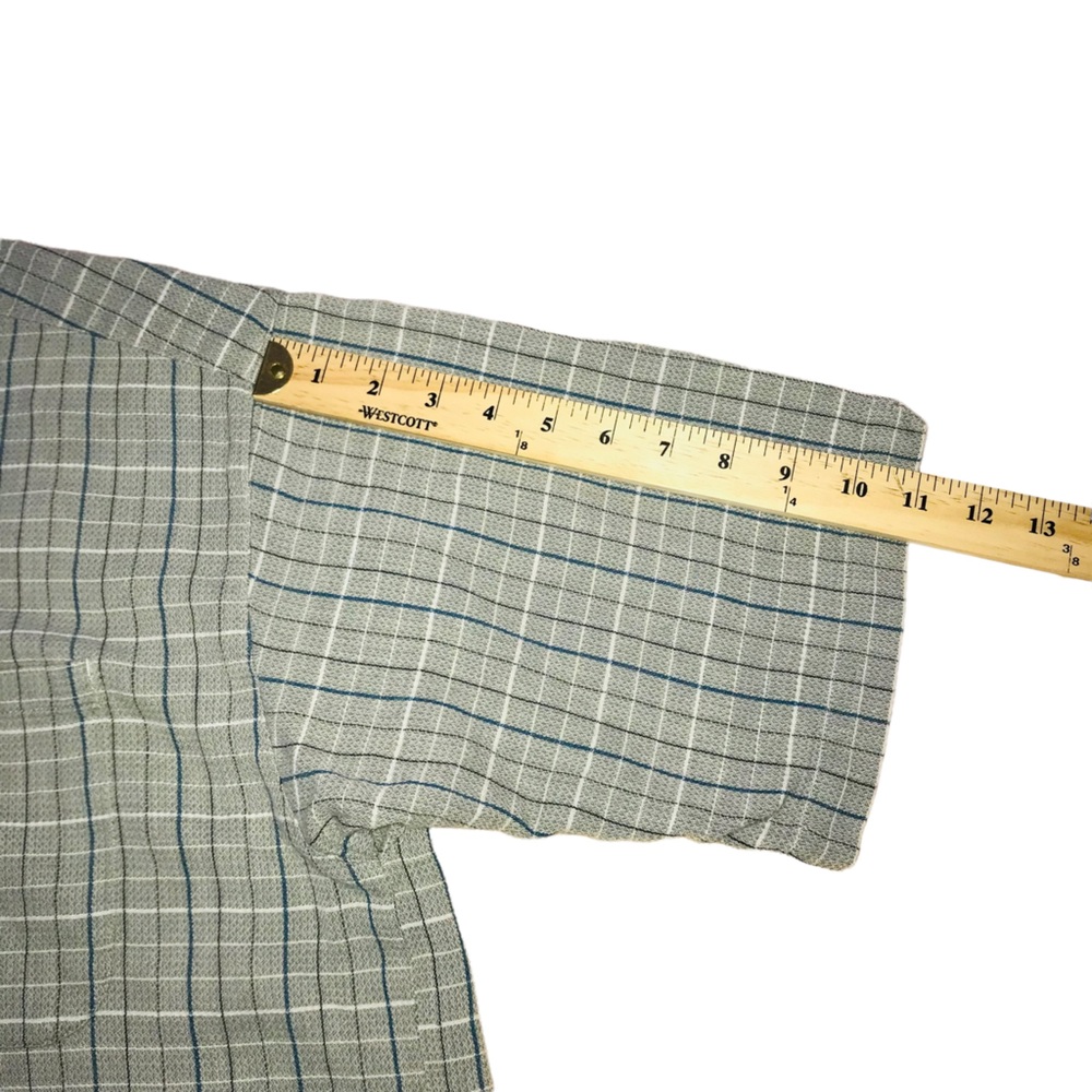 Columbia Sportswear Gray Blue Plaid Button Down Shirt - Men’s XL - Picture 6 of 9